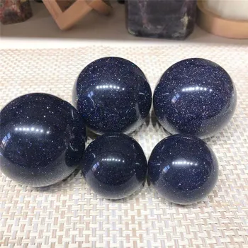 Uustulnukad Kristallid Kera Tervendav Kivid Sinine Liivakivi Crystal Ball Kodu Kaunistamiseks 2