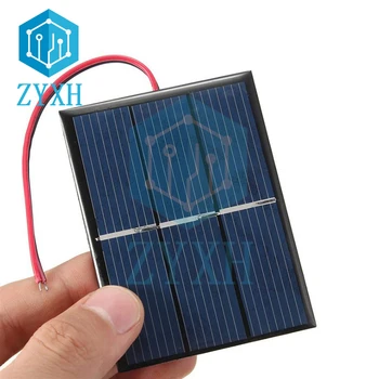 0.65 W 1,5 V Mini päikesepaneel koos 15cm Traat Kaasaskantav Päikeseenergia Süsteemi Jaoks Aku mobiiltelefoni Laadijaid 11