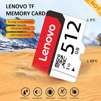 Originaal Lenovo Mikro-SD-Kaart 512 GB 256GB 128GB 64GB 32G 16GB Mälukaart SD/TF Flash Class10 Kaart MicroSD Tahvelarvuti mobiiltelefoni 10