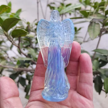 AAAAA+ Suured Ingli Kuju Kivi Nikerdamist Looduslik opaal Crystal Reiki Tervendav Figuriin Kodu Kaunistamiseks Hely Käsitöö Kingitus 1tk 2