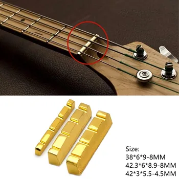 4 String Slotted Brass kullatud Electric Bass Kitarr Mutter Padi 38/42mm Karge Heli Särav Osad Vahend Tarvikud 16