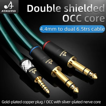 Hifi OCC 4.4 mm tasakaalu Dual 6.5 Trs Audio Kaabel Hi-end 4.4 topelt 6.35 mm Juhe Mp3 pha2a wm1a 1z zx300a Mikseriga Kõlar 12