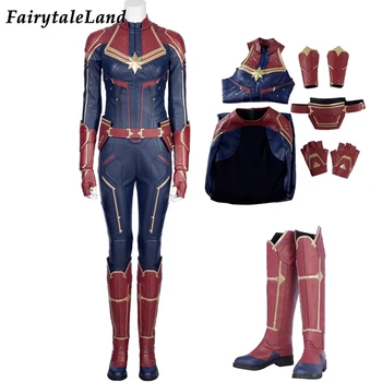 Halloweeni Karneval Superkangelane Kapten Carol Cosplay Kostüüm Kõrge Kvaliteedi Seksikas Kangelanna Kombekas Custom Made Armor Komplekt