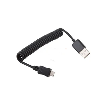 Spiraal Rullis USB 2.0 Meeste ja Micro-USB-B 5Pin Adapter Kevadel Kaabel Juhe i5XQO 16