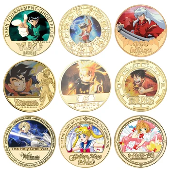 34 Stiile Jaapani Anime Kuld meenemündid Set Kollektsiooni Cartoon Suveniiride Väljakutse Mündi Sünnipäeva Kingitusi Lastele Laste 4