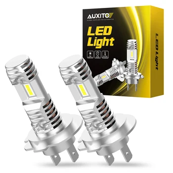 AUXITO 2tk Fanless H7 LED Auto Pirn Peas Põleb Lamp Traadita Disain Auto Esilaterna puhul, VW Kia Nissan BMW Mini Renault, Ford 9