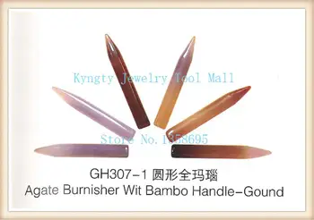 6tk/palju avärav burnisher wit bambusest käepide ring Kuld ja Kiip Burnisher Poleerimine Avärav Nuga 4