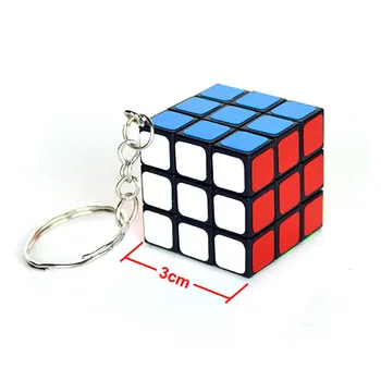 3*3*3 Magic Cube PVC Kleebis Mini Kaasaskantav Tasku Key-Chain Haridus-Kuubik Puzzle Lastele Mõeldud Mänguasjad Täiskasvanud Võti Teenetemärgi 9