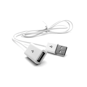 Valge PVC Metallist USB 2.0 Meeste ja Naiste Laiendamine Adapter Kaabel Juhe 1m 3Ft 14