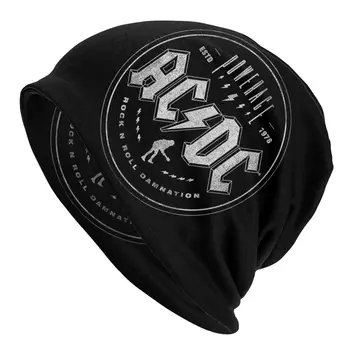 Hip-Hop Talvel Soe Meeste ja Naiste Kootud Müts Unisex Vintage Rock AC DC Skullies Beanies Mütsid Heavy Metal Bänd Kapoti Mütsid 11
