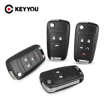 KEYYOU 20PCS 2/3/4/5 Nuppu Flip Kokkuklapitavad Key Shell Kaas Chevrolet Cruze Remote Key Juhul, Võtmeta avamis-ja Lihvimata HU100 Tera 15