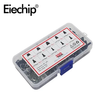 200pcs/lot 10 väärtus Mini Nupp Switch kit 6*6 riisi pliit / telefon / PCB pardal hooldus kasutada 6x6x4.3 Võtmed Vahetada 2