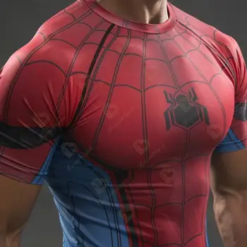 Uus 2022 Mens Fitness T-Särk Spiderman T-Särk Avengers Kostüüm Superkangelane Mens Tshirt Graafiline Tees Mehed Streetwear 9