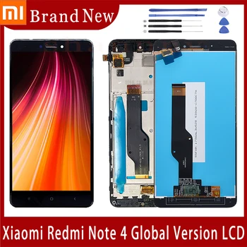 Testitud LCD Ekraan +Raam Xiaomi Redmi Lisa 4 Globaalne Versioon Snapdragon 625 Puutetundlik LCD Digitizer Redmi Märkus 4X