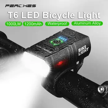 UUS LED Jalgratta Valgus 1000LM LED USB Laetav Võimsus Ekraan T6 Jalgratta Esitulede MTB Road Bike Ees Lamp Taskulamp  14