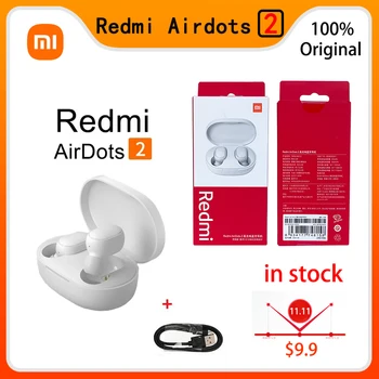 Algne Xiaomi Redmi Airdots 2 TWS Traadita Kõrvaklapid, Bluetooth Kõrvaklapid AI Kontrolli Gaming Headset koos Mic-Bluetooth-Earbuds 13