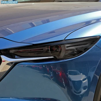 Auto Esitulede kaitsekile Suitsutatud, Must Tint Wrap Vinüül Läbipaistev TPU Kleebise Jaoks Mazda CX5 KF 2017 2018 2019 2020 2021 6