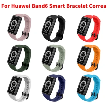 Värvilisi Silikoon Rihmad Huawei Band 6 Wristbands Tarvikud Asendamine Sport Rihma Huawei Band6 Nutikas Käevõru Correa