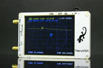 NanoVNA Vector Network analyzer 50KHz -900MHz Digitaalne LCD ekraan HF VHF-UHF Antenni Analüsaator Seistes Laine + Aku 14