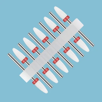 10tk Milling Cutter Keraamiline Nail Drill Bits Komplekti 3/32 Elektrilised Maniküür Pediküür Faili Komplektid Eemaldada Geeli poola Karbiid Küünte Bit 1
