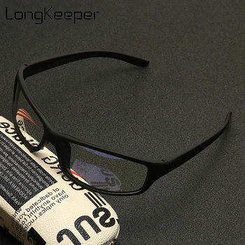 LongKeeper Anti Sinine Valgus Prillid Meestele Sport Ovaalne Prillid Raami Mees Vintage Must Arvuti Mängude Prillid UV400 Oculos