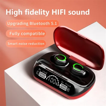 TWS Bluetooth 5.1 Kõrvaklapid 2000mAh Aku Kasti Traadita Kõrvaklappide 9D Stereo Sport Veekindel Earbuds Kõrvaklapid Mikrofoniga 7