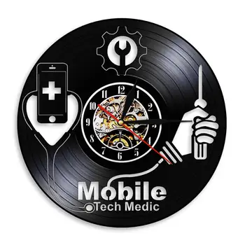 Mobiiltelefoni Remont Shop Logo Kella Arukate Seadmete Parandus Teenuse Kella Akuga Mobiiltelefoni Tehnoloogia Meedik Decor