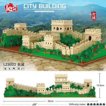 4114pcs+ Great Wall ehitusplokid Hiina Kuulsa Arhitektuur Mikro-Telliskivi LZ8022 3D Mudel Diamond Block Mänguasjad Lastele