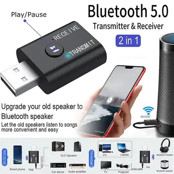 2-in-1 Wireless-USB-Bluetooth-5.0 Audio Vastuvõtja, Saatja Smart Vastuvõtja Plug and Play TV PC Kõrvaklapid 8