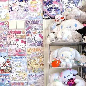 Sanrio Hello Kitty Cinnamoroll Beebi Cartoon Igakuine Poster Girl Südame Armas Tuba Teenetemärgi Seina Kleebised Õpilane Magamistuba Diy 16