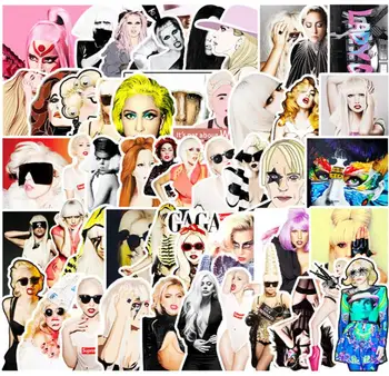 10/30/50tk Lady Gaga Seksikas Näitlejanna Jaoks Lumelaua Sülearvuti Pagasi Külmkapp Auto - Styling Vinüül Decal Home Decor Kleebised Armas Lapsed 6