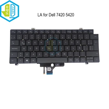 K5XT4 ladina sobivus hispaania klaviatuuri Taustvalgus Dell Latitude 7420 7520 5420 0K5XT4 CN-0K5XT4 Hispaania taustavalgustusega sülearvuti klaviatuurid Uus