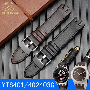 Kvaliteetne Ehtne Nahk Vaadata Rihma Swatch YTS401/402403G watch band 20mm watchband mehed kaardus ots kellad käevõru 6