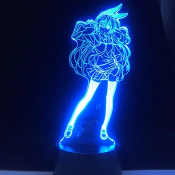 Armas Jaapani Waifu 3D Öö valguses Anime Lamp Yumeko Jabami Alates Kakegurui Kirglik Mängur Decor USB-Nightlight Dropshipping 12