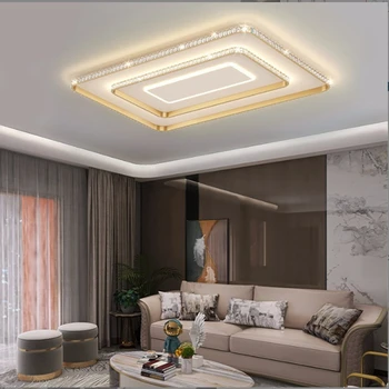 Kerge Luksus LED-elutuba Lakke Lamp Kaasaegne Crystal Sise-Lühter Kandiline Ring Toaline Korter dekoratiivlampides 12