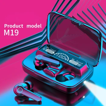 Kvaliteet M19 Earbuds TWS Traadita Bluetooth-5.1 Kõrvaklapid Koos LED Digitaalne Võimsuse Kuvamine 9D Bass Stereo Sport Kõrvaklapid Hifi Heli