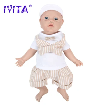 IVITA WB1526 43cm 2692g 100% kogu Keha Silikoon Uuestisündinud Baby Doll Realistlik Poiss Nukud Värvimata DIY Tühi Beebi Mänguasjad Lastele 9