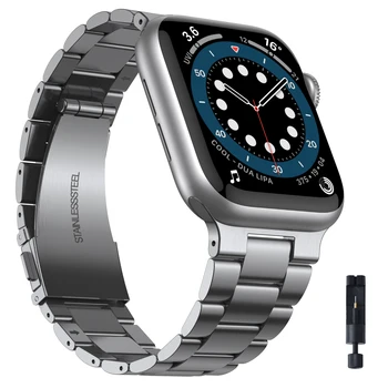Metallist Õhuke Roostevabast Terasest Rihm Apple Watch Band Ultra 49MM 42mm 38mm Käevõru iWatch Seeria 4 5 6 SE 7 8 45 41MM 44 40 16