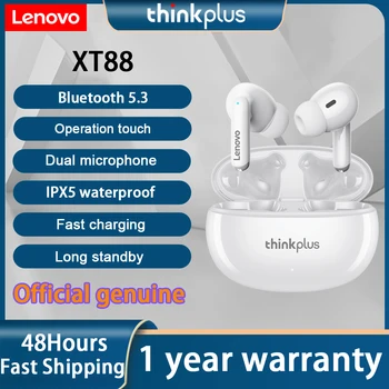 Originaal Lenovo XT88 TWS Juhtmeta Peakomplekti Bluetooth-5.3 Dual Stereo Müra Vähendamise kursis, Mikrofon Pika Oote-Bass 2