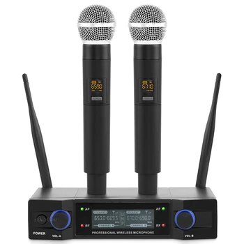 Professionaalne UHF Traadita Mikrofon Karaoke Süsteemi Pihuarvutite Mikrofon 80 MILJONIT kodukino PA Kõlar Laulmise Poole Kirik 9