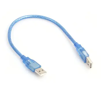 30 cm Kõrge Kiirusega USB 2.0 pikenduskaabel Läbipaistev Sinine Meeste ja Naiste USB Pikendus Juhe, Vask Südamik USB-Lühike Kaabel 14