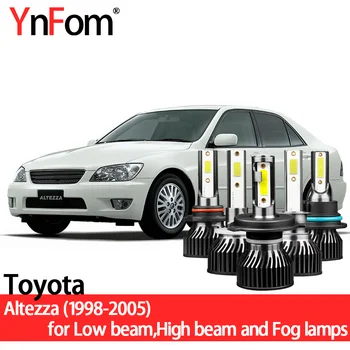 YnFom Toyota Eriline LED-Esitulede Pirnid Kit For Altezza E10 E15 1998-2005 Madal lähituled,kaugtuled,Fog lamp,Auto Tarvikud 8