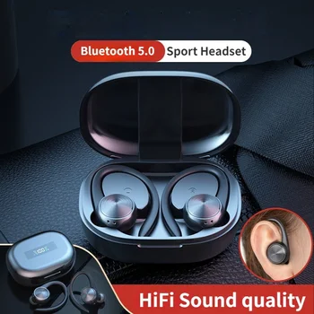 TWS R200 Bluetooth Kõrvaklapid Tõsi, Traadita Stereo Kõrvaklapid Sport Traadita Earbuds Kõrva Konks Veekindel Peakomplekt koos Mikrofoniga 12