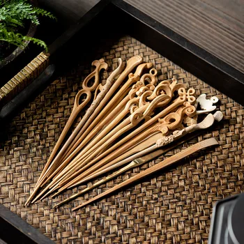 1tk Bambusest Tee Nõela Puer Tee Sätestatud Tee Vahend accessori Kung Fu Tee Nõela