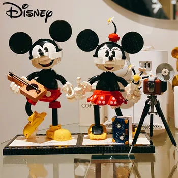 Disney Miki-Minni Plokid Joonis Alalise Seeria Ehitusplokid Tegevus Kujukeste Kawaii Paar Assamblee Mudel Mänguasjad, Lapsed Kingitus 16