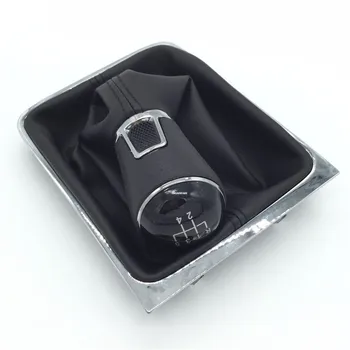 Käsitsi 5/6 Kiirus Car Styling Gear Shift Knob Pen Gaiter Boot Cover Juhul Krae Volkswagen Passat B7 2011 2012 2013 2014 2015 4