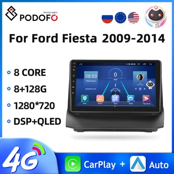 Podofo 2din autoraadio Ford Fiesta 2009-2014 9