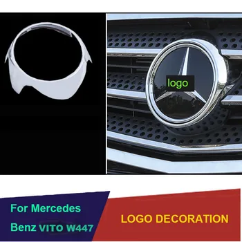 ABS-kroomitud välimised keskele ilurõngas logo kate sisekujundus auto-styling kleebise jaoks mercedes benz vito W447 2014 2018 2019 7