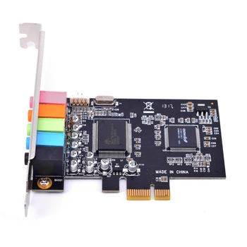 PCI-E 6 kanali pistik tehnoloogia tõsi digital 5.1 helikaart CMI8738 chip PCI Express 5.1 stereo audio kaart 5