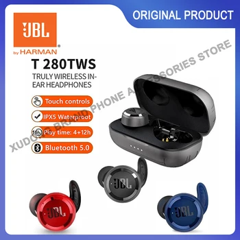 Algne JBL T280TWS Bluetooth-5.0 Tõsi, Traadita Kõrva Kõrvaklapid Tune 280 TWS Earbuds Kõrvaklapid Mängude Sport Headset koos Mic 8
